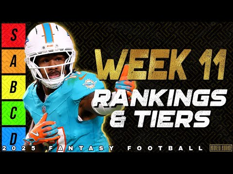 Week 11 Wide Receiver Rankings & Tiers - 2025 Fantasy Football