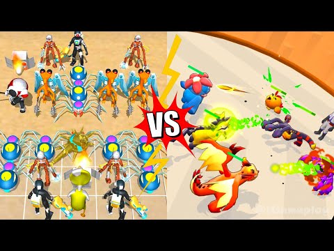 Color Friend vs 100 Door Vs Monster Squad Rush ⭐ Merge Simulator Battles