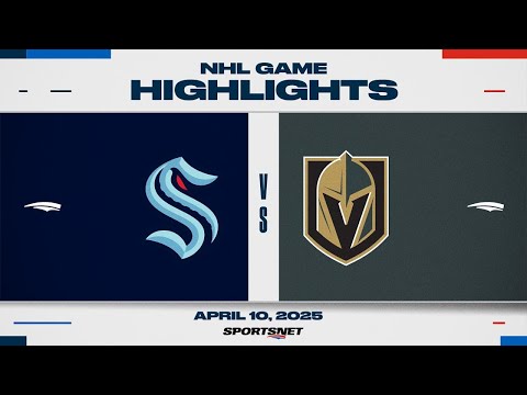 NHL Highlights | Kraken vs. Golden Knights - April 10, 2025