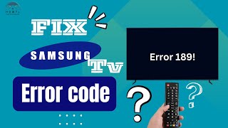 Download lagu Resolving Samsung TV Error Code 189: Troubleshooting Guide for a Flawless Viewing Experience! mp3