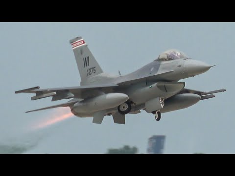 F-16 Full Afterburner & Unrestricted Climb - EAA AirVenture Oshkosh 2021