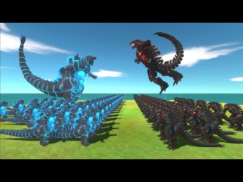Power level Growing Dark MechaGodzilla vs Godzilla Thunder - Animal Revolt Battle Simulator