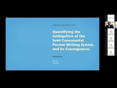 Kaveh Ashourinia: Quantifying the Ambiguities of the Semi-Conconantial Persian Writing System