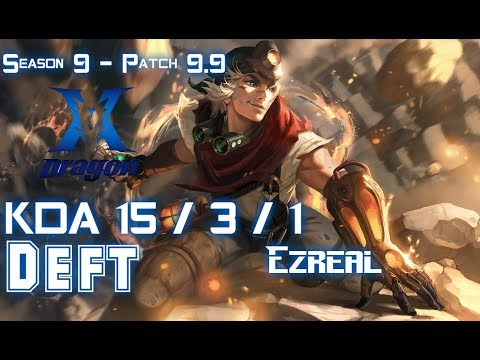 KZ Deft EZREAL vs XAYAH ADC - Patch 9.9 KR Ranked