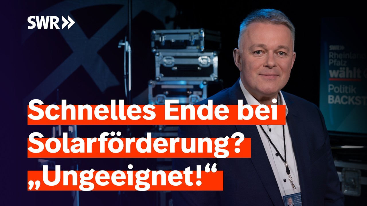 CDU-Spitzenkandidat gegen Ende der Solarförderung | POLITIK BACKSTAGE mit Gordon Schnieder (CDU)
