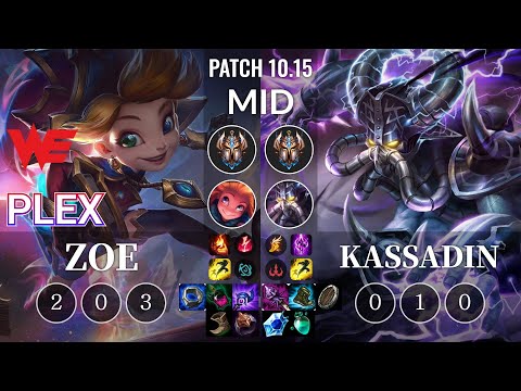 WE Plex Zoe vs Kassadin Mid - KR Patch 10.15