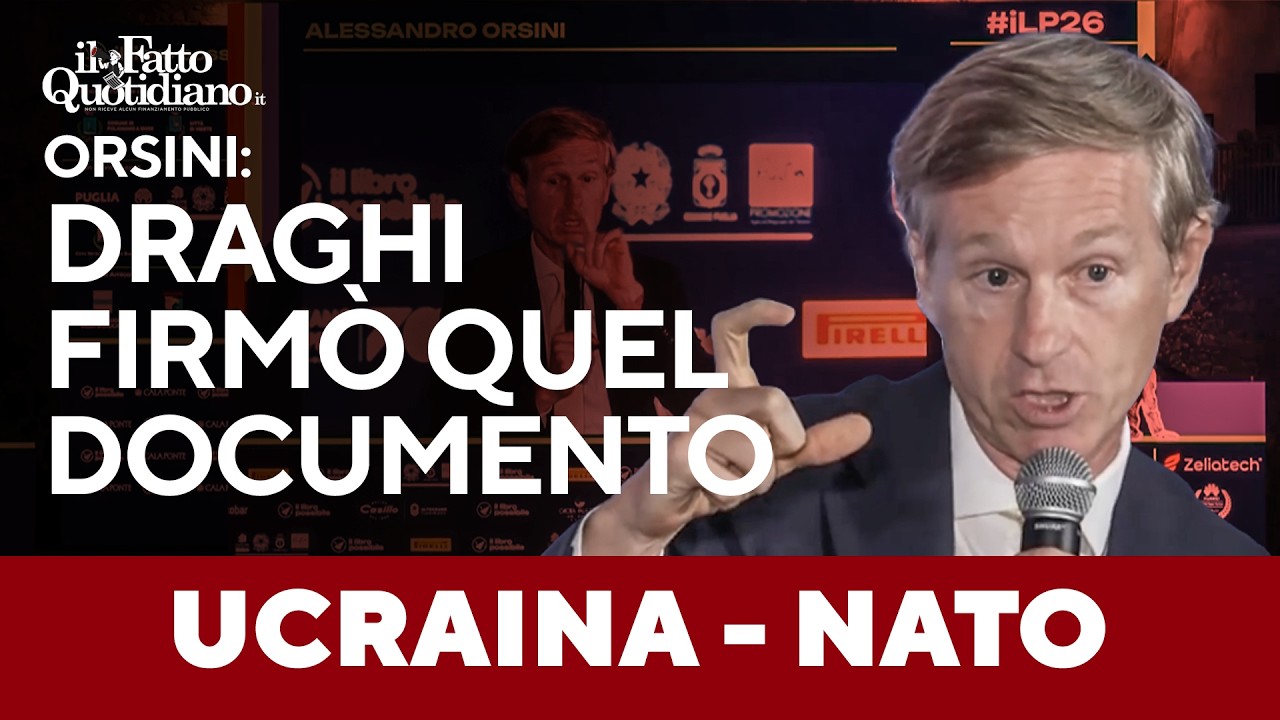 “Non furono errori astratti della NATO”: l’affondo di Orsini su Draghi e von der Leyen