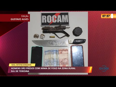 Homens saÌƒo presos com arma de fogo na zona rural sul de Teresina 24 08 2021