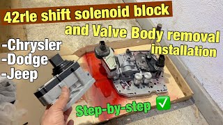 42RLE shift solenoid block pack and valve body removal and installation (step-by-step)