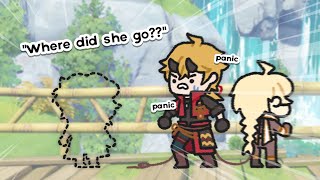 Download lagu Thoma's ENG VA babysits Lumine's and Aether's VAs | Genshin Impact stream clip animatic mp3