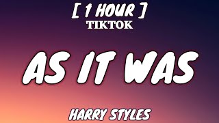 Harry Styles - As It Was (Lyrics) [1 Hour Loop] Go home, get ahead, light-speed [TikTok Song]