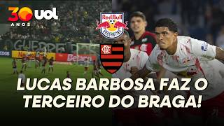 BRAGANTINO FAZ O TERCEIRO: LUCAS BARBOSA SOBE SOZINHO E AMPLIA CONTRA O FLAMENGO