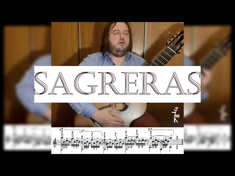 Sagreras Book 1, 2 Selected Studies on 8-strings classical guitar without nails (score video)