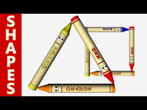 Learn Shapes with Shape Crayons: Fun Educational Video for Toddlers & Preschool or Kindergarten Kids