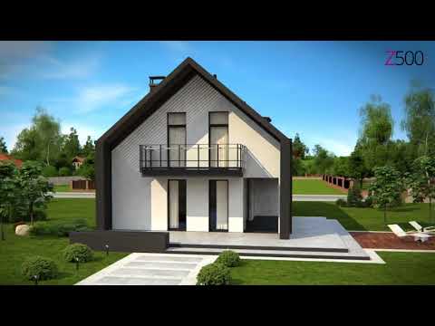 Z393 - Gotowy projekt domu parterowego z poddaszem użytkowym w nowoczesnym stylu do 150 m2