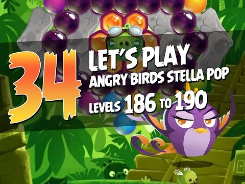 Let's Play Angry Birds Stella Pop - Part 34 - Levels 186 to 190 - Golden Temple