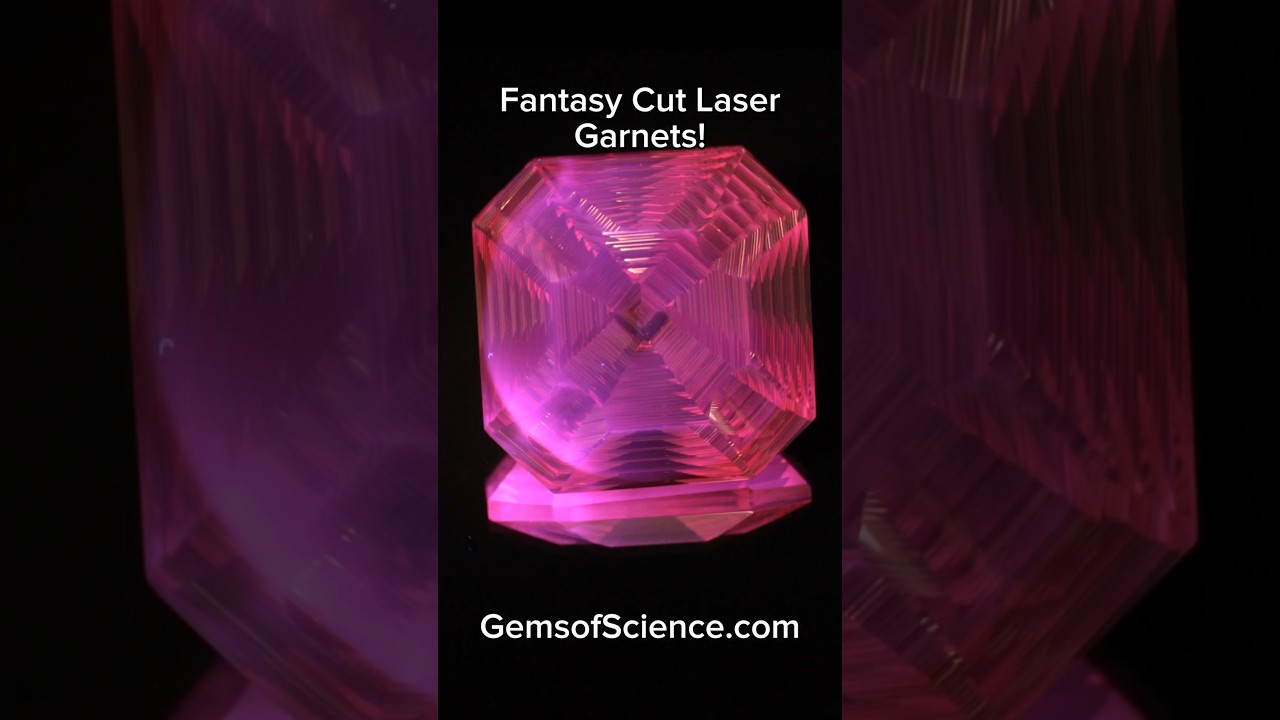 Fantasy cut laser garnets on Gems of Science!  #gemstone #garnet #science #laser #crystals
