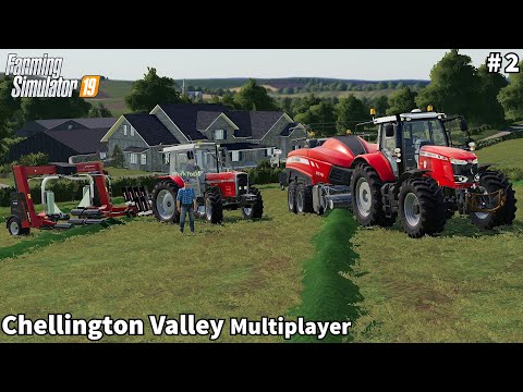Baling & Wrapping Grass Bale, Making Clover Silage │Chellington Valley With Season│FS 19│Timelapse#2