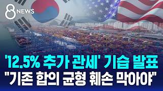 '강제노동 상품' 빌미로 12.5% 관세.."15% 상한 확인" / SBS 8뉴스
