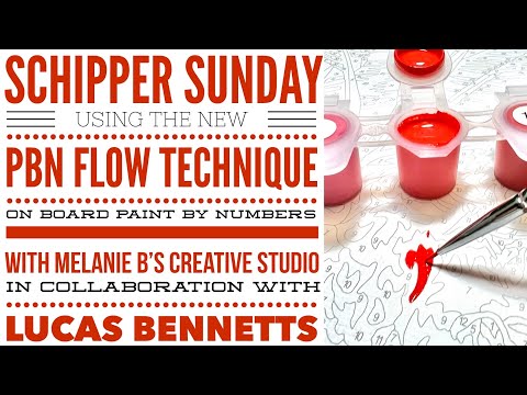 PBN Flow Method Tutorial on Board Paint by Number Kits Collab Melanie B & Lucas Bennetts | Schipper