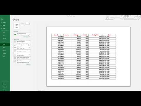 How to print title or heading on every page using print titles option in MS Excel