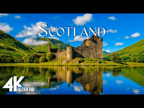 FLYING OVER Scotland 4K | Nature Relaxation with Calming Music & Highlands Views