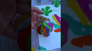 Leaf Printing #processart  project for kids #autumn #kidsactivities #kidscraft #leaves  #diycrafts