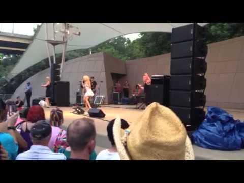 Debbie Gibson performing at Cincinnati's 2013 Pride