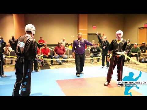 Byron Shepard vs Chris Gorham - Junior Team Sparring - NA International Champs 2014
