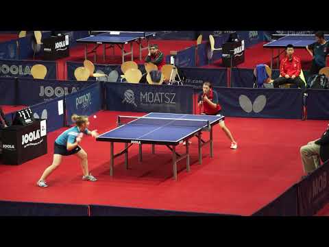 KANUNNIKOVA Vasylysa UKR - SLAUTINA Arina RUS 1/32 2 часть(2018 Hungarian Junior & Cadet Open)