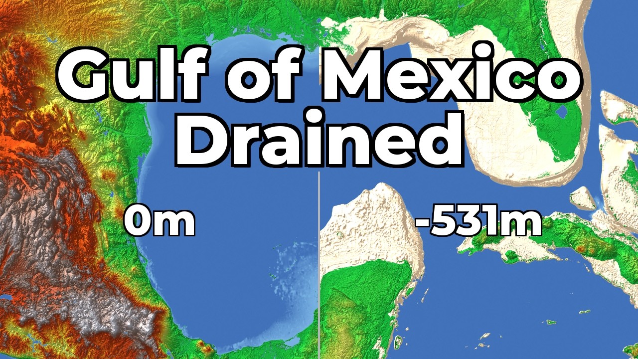 Gulf of Mexico - Ocean Drain (4K) 🌊 #geography #map #gulfofmexico #oceanfloor #bathymetry