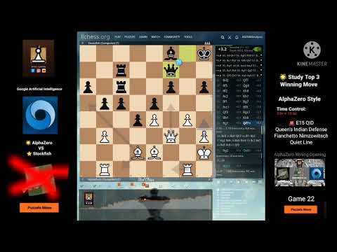 Game22 🌟#ALPHAZEROscWIN Opening? 🌈STUDYTOP3 #QIDSC #NimzowitschSC 🦄  #AlphaZeroSC VS #StockfishSC