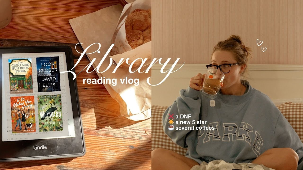 my LIBRARY chooses my reads for a week 📚 (a reading vlog) (oh and happy fall!)