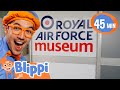 Blippi Spots Planes At The London RAF Museum Blippi Meekah Challenges And Games For Kids