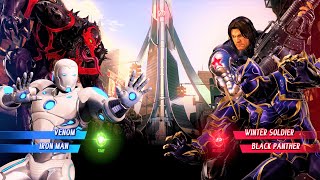 Marvel vs Capcom Infinite : VENOM & IRON MAN VS WINTER SOLDIER & BLACK PANTHER : pc Gameplay