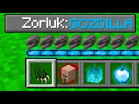 GODZİLLA ZORLUK SEVİYESİ 😱 - Minecraft