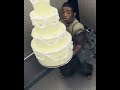 Lil Uzi Vert carrying a giant cake. 🎂😂