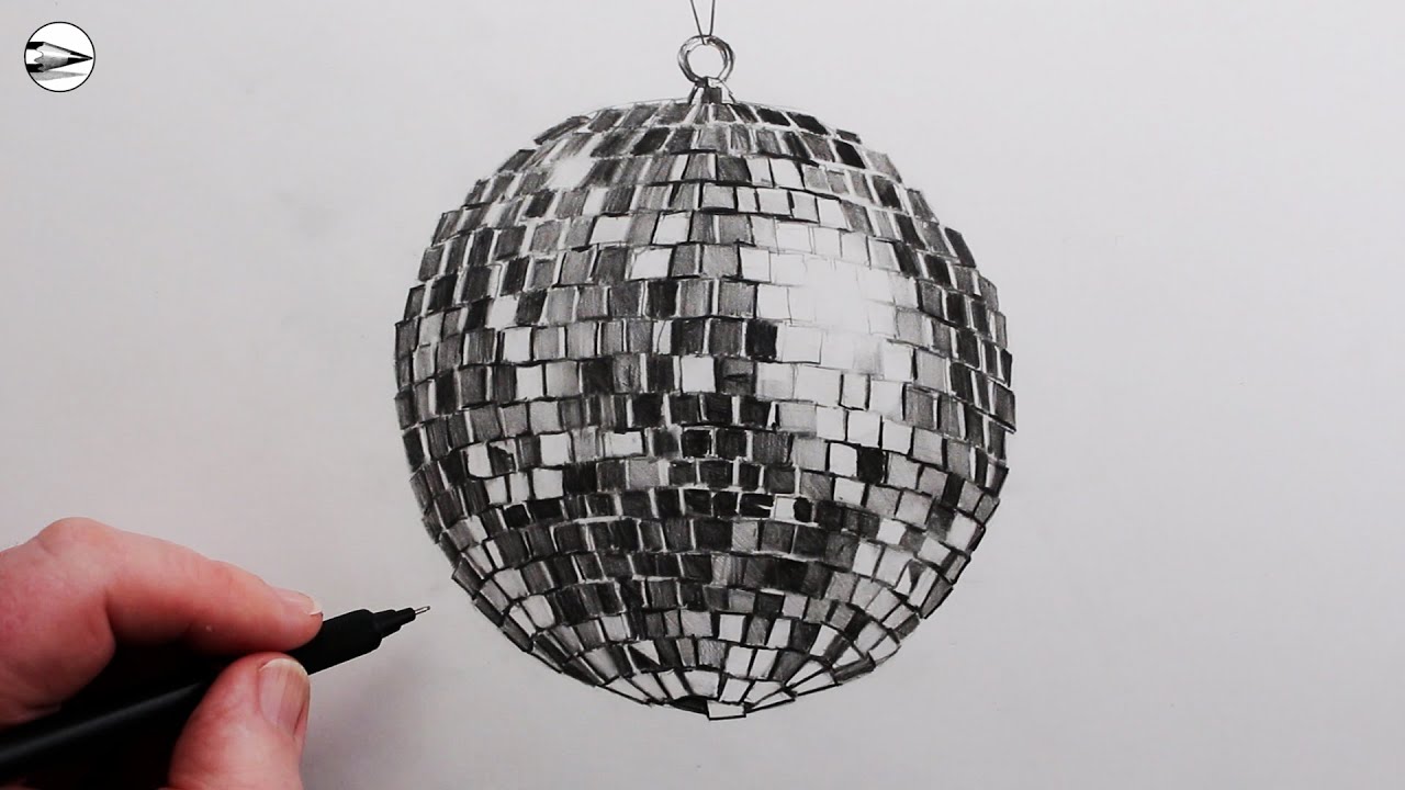 How to Draw a Disco Ball Step by Step