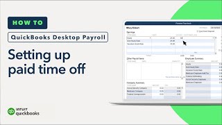 How to set up paid time off in QuickBooks Desktop Payroll