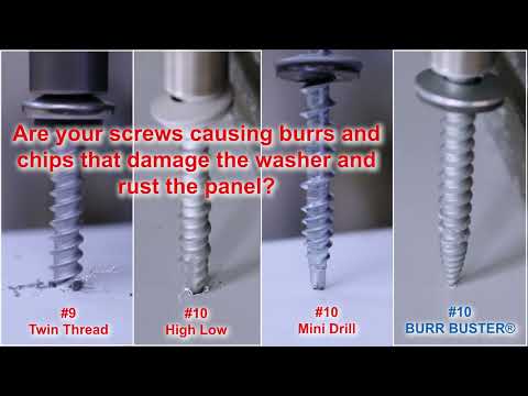 This screw reduces burrs and rust! PANEL-TITE BURR BUSTER
