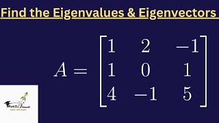 How to Find Eigenvalues and Eigenvectors of 3x3 Matrices (I)