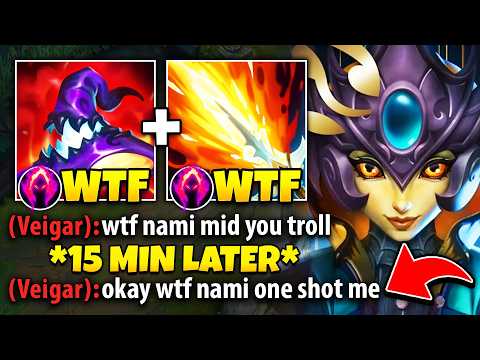 This Veigar thought I was trolling with Nami mid... but then I one shot him with bubble