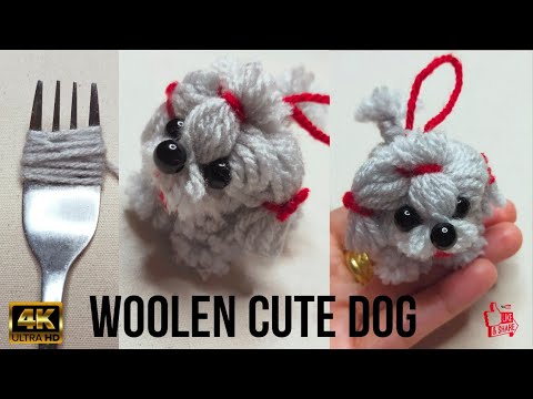 Cutest little Woolen Dog | Easy making | DIY Wool little puppy | 4K Video
