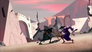 It&#39;s Samurai Jack Scaramouth fight, but with trailer music.