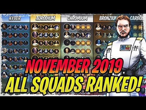 ALL BEST SQUADS RANKED! - NOVEMBER 2019 - All The Very Best Teams in Galaxy of Heroes