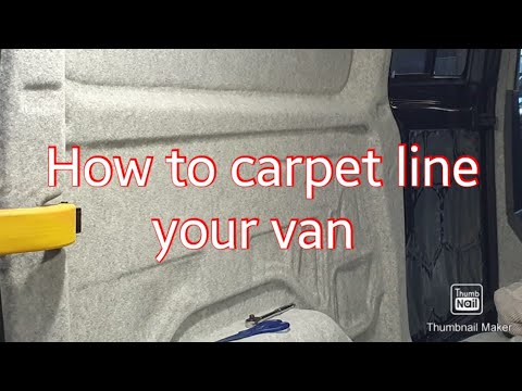 Complete novices carpet lining our Ford Transit Custom