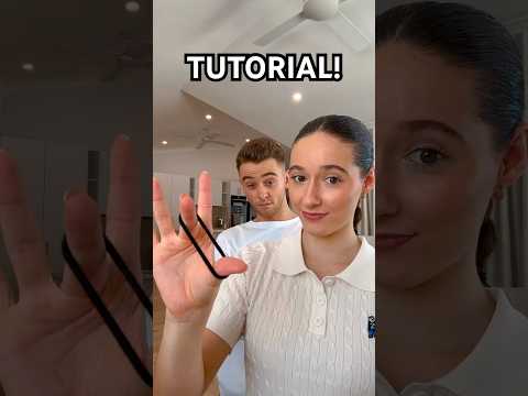 CAN YOU DO IT? 😳🤔🤣 VIRAL TIKTOK HAIR TIE TRICK TUTORIAL? 👀 #shorts #viral #trend #tutorial