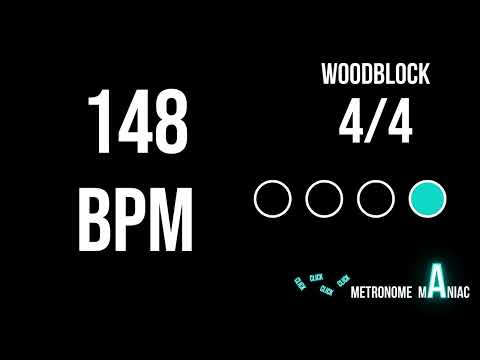 Metronome 148 BPM 4/4 - Woodblock