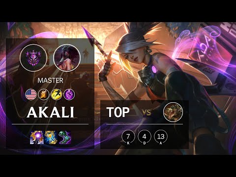 Akali Top vs Renekton - NA Master Patch 11.3