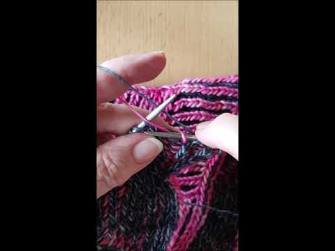 knit 2-colour Brioche in one-pass continental